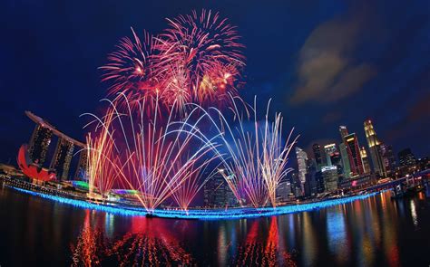 singapore, Night, Holiday, Fireworks, Fireworks, New, Year, Water ...