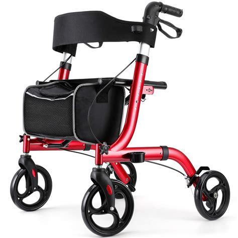 RINKMO Rollator Walkers for Seniors- Rollator Walker with Seat 8 ...