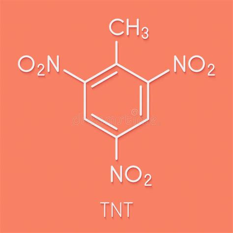 Trinitrotoluene (TNT) Explosive Molecule Stock Illustration ...