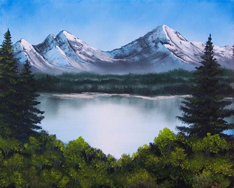 mountainscape paintings | Fine Art - Oil Paintings - Mountain Escape ...