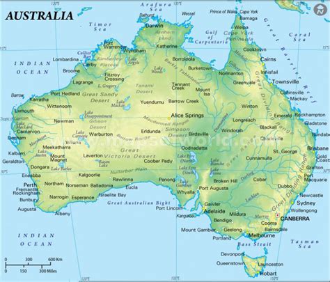 Map Of Australia Continent