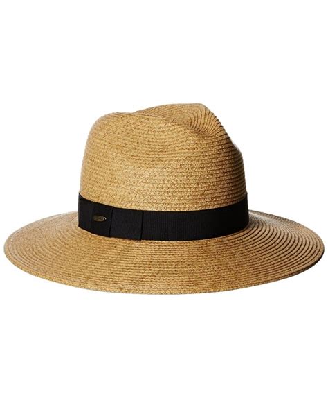 Classic Natural Fedora Straw Hat with Black Color Band - CJ11076FX0B