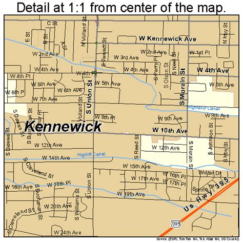 Kennewick Washington Street Map 5335275