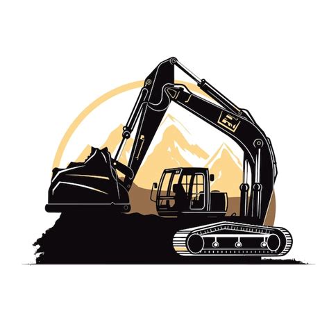 Premium Vector | Excavator silhouette vector