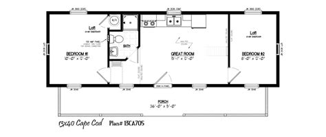 Cape Cod Cabin Floor Plans | Cabin floor plans, 16x40 cabin floor plans ...