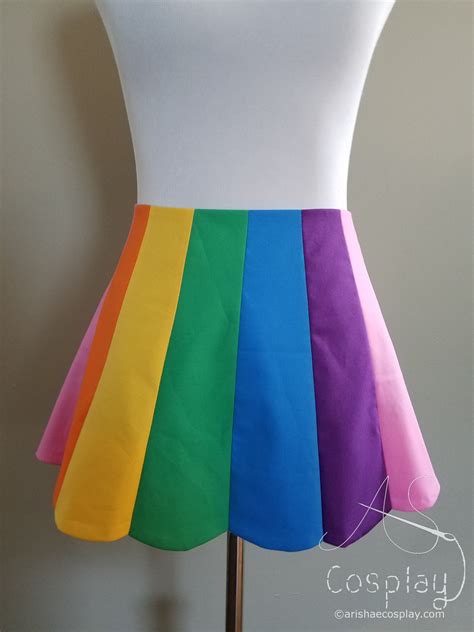 Rainbow Skirt Skirt with Scalloped Panels in Colors of the | Etsy