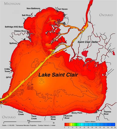 Map of Lake St. Clair