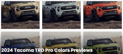 2024 Tacoma TRD Pro in Toyota Factory Colors | Bronco6G - 2021+ Ford ...