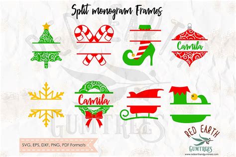 Monogram Christmas Ornament Svg