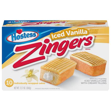 Hostess Zingers Iced Vanilla - Shop Snack Cakes at H-E-B