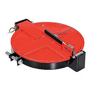 PIG Steel Drum Lid, Latching Lid, Red, Number of Openings 0, 15 ...