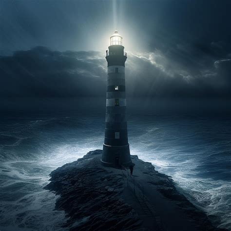 Premium AI Image | Lighthouse at sunset