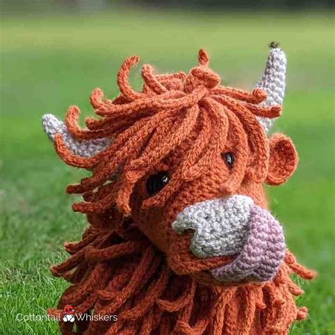 Cute Amigurumi Highland Cow Crochet Pattern | Cottontail & Whiskers