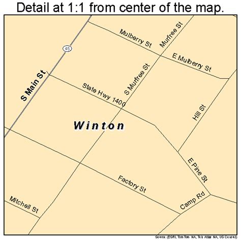 Winton North Carolina Street Map 3775080