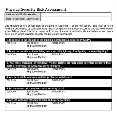 Physical Security Risk Assessment Report Template (4) - TEMPLATES ...