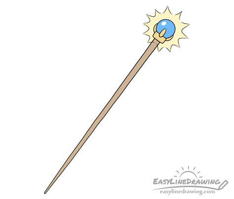 How To Draw A Magic Staff - Black Comentse