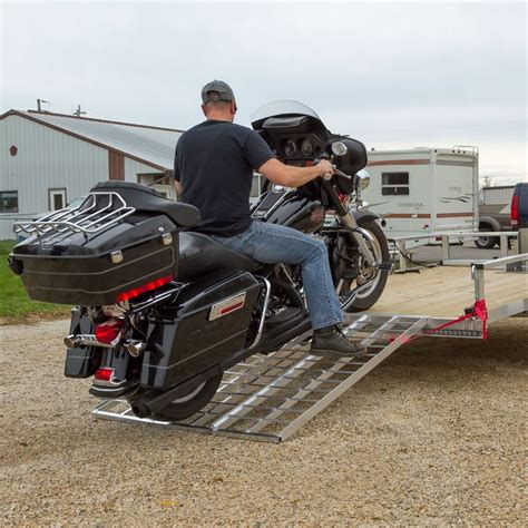 Aluminum Folding Motorcycle Trailer Ramp - 5' Long | Discount Ramps