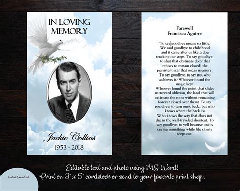 Pin on Funeral Program Templates