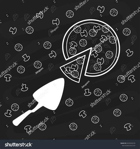 Set Doodle Hand Drawn Pizza Vector Stock Vector (Royalty Free ...