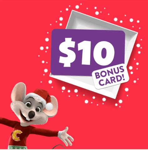 Get a $10 Bonus When You Buy a $50 Chuck E. Cheese Gift Card