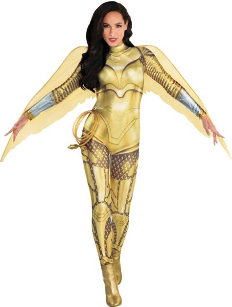 Women's DC Wonder Woman Diana Prince Gold Jumpsuit Halloween Costume ...