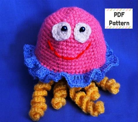 Crochet jellyfish pattern, Jellyfish amigurumi pattern | Inspire Uplift