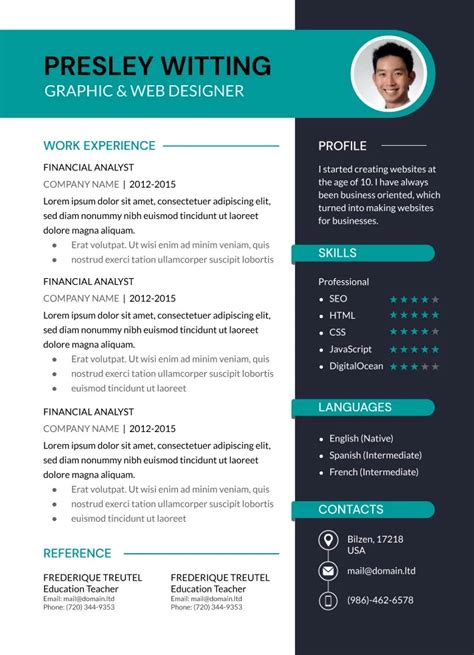 Graphic Designer Resume Inspiration