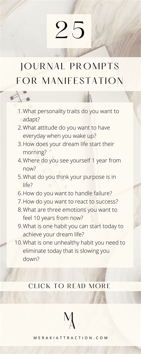 25 Rare Journal Prompts for Manifesting Your Dream Life | Journal ...