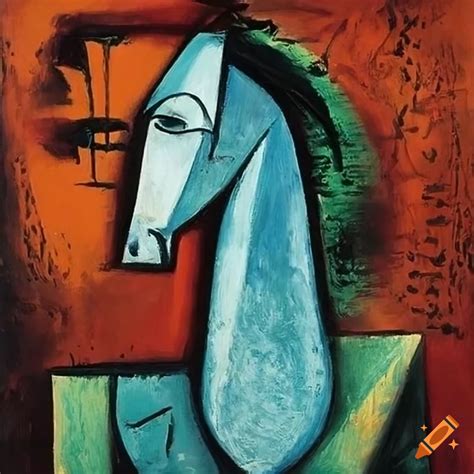 Pablo picasso's horse painting on Craiyon