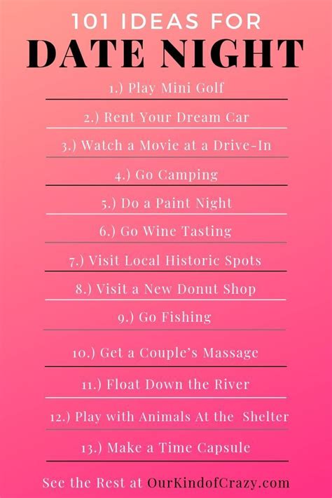 Fun Date Night Ideas For Him - werohmedia