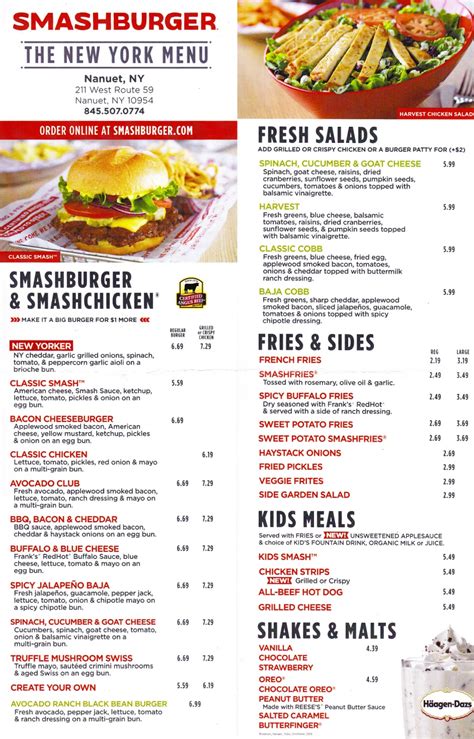 Whereisthemenu.net | Smashburger - Nanuet, NY 10954