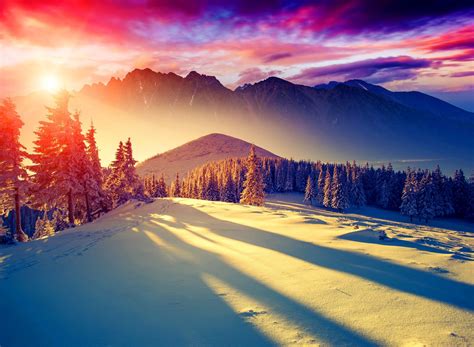 Sunset Beautiful Snowy Mountains - 1920x1408 Wallpaper - teahub.io