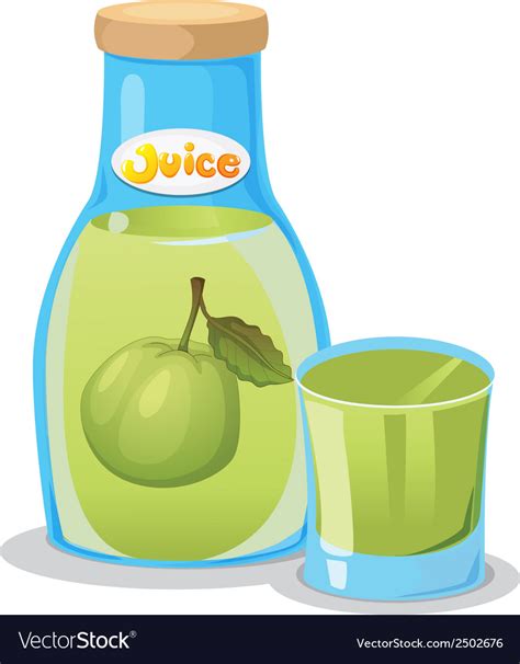 A bottle of guava juice Royalty Free Vector Image