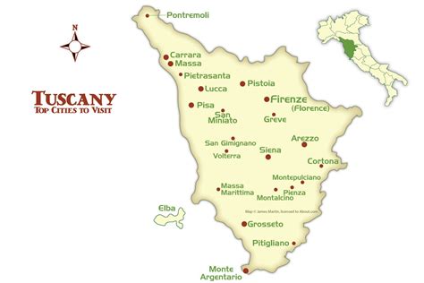 Tuscany Cities Map and Tourism Guide