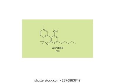 Cbn Cannabinol Molecular Skeletal Structure Cannabinoid Stock Vector ...