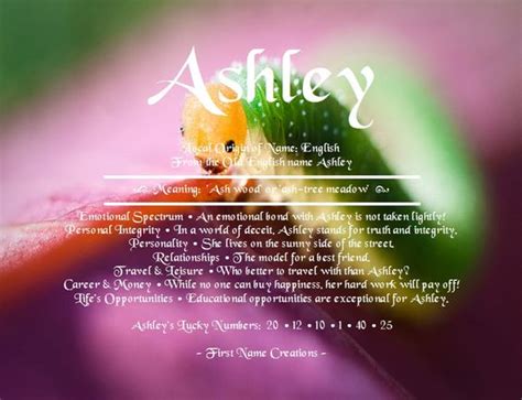 Ashley Name Meaning - First Name Creations | Words | Pinterest | Name ...