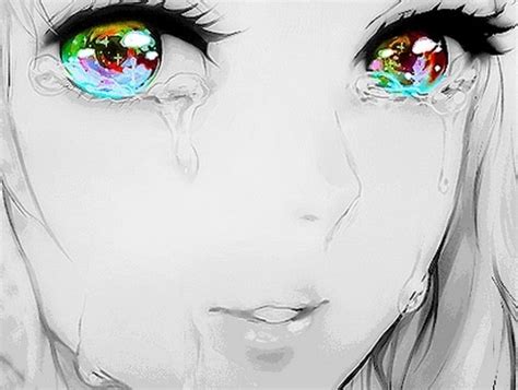 Rainbow tears | Anime and more | Pinterest | Eyes, Beautiful eyes and Anime