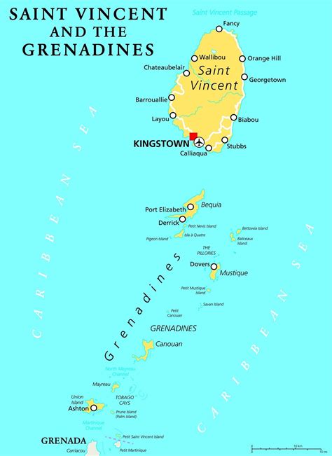 Saint Vincent And The Grenadines Map - St Vincent And The Grenadines ...