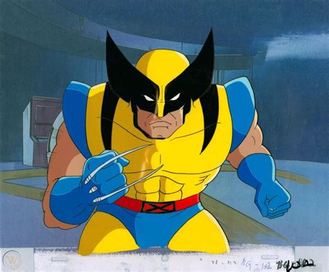 90s Marvel X MEN Cartoon WOLVERINE Close Up Production Animation Cel ...