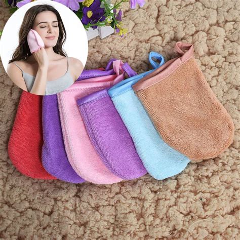 2018 Reusable Microfiber Facial Cloth Face Towel Cleansing Glove Tool ...