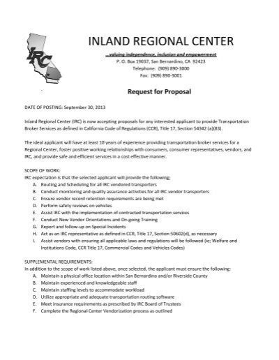 INLAND REGIONAL CENTER At