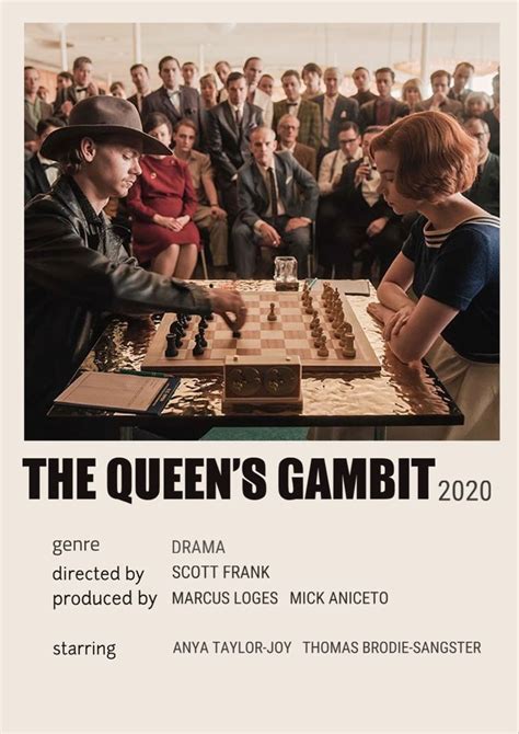 the queen's gambit movie poster | Movie posters vintage, Movie poster ...