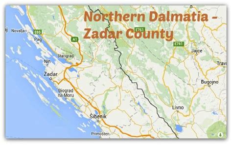 Map of the Dalmatia Coast - Croatia Wise