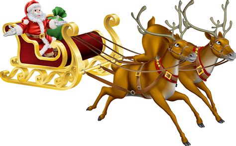 Rudolph Santa Claus Reindeer Christmas - santa sleigh png download ...