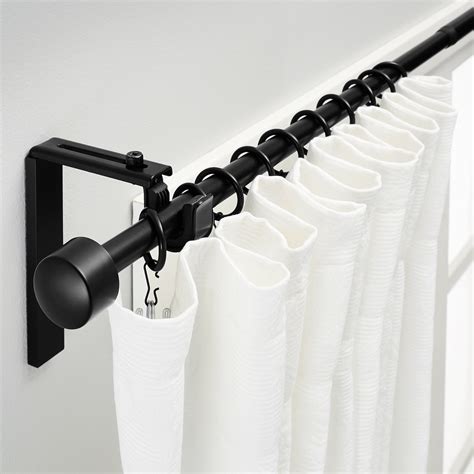 RÄCKA Curtain rod combination - black - IKEA