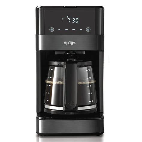 Mr. Coffee 12 Cup Programmable Coffee Maker, LED Touch Display, Black ...