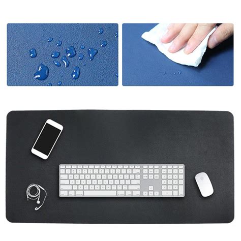 80x40cm Both Sides Two Colors Extended PU leather Mouse Pad Mat Large ...