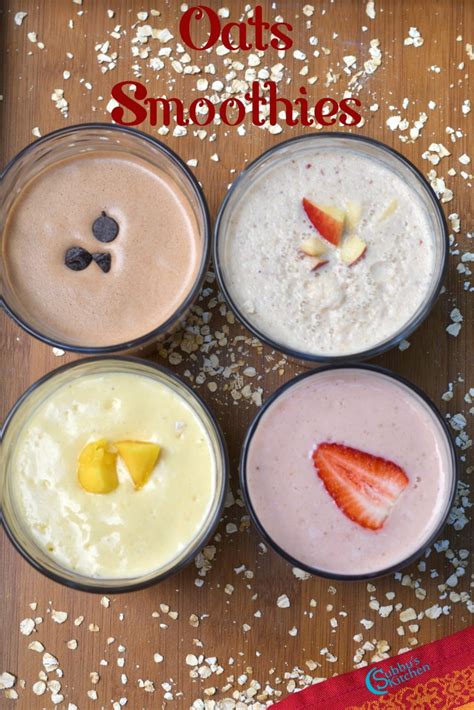 4 Best Oats Smoothies Recipe - Subbus Kitchen