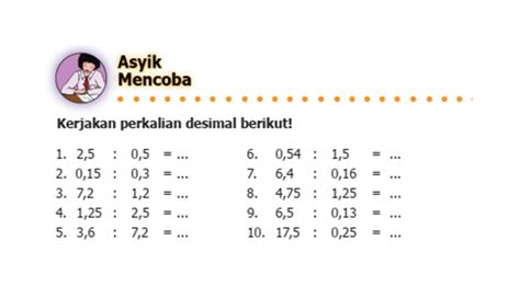 Kunci Jawaban Matematika Kelas 5 SD MI Halaman 37 Pembagian Desimal ...