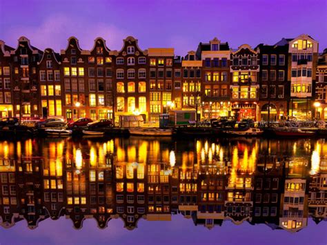 Amsterdam Canal Houses - at Dusk - modlar.com